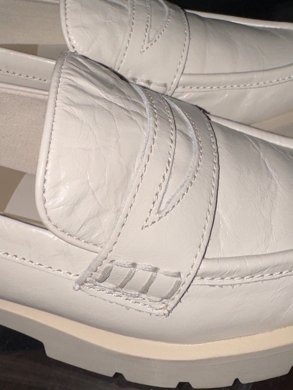Dolce Vita Women’s Cream w/hint of sheen  Penny Loafers (8) - Picture 6 of 9